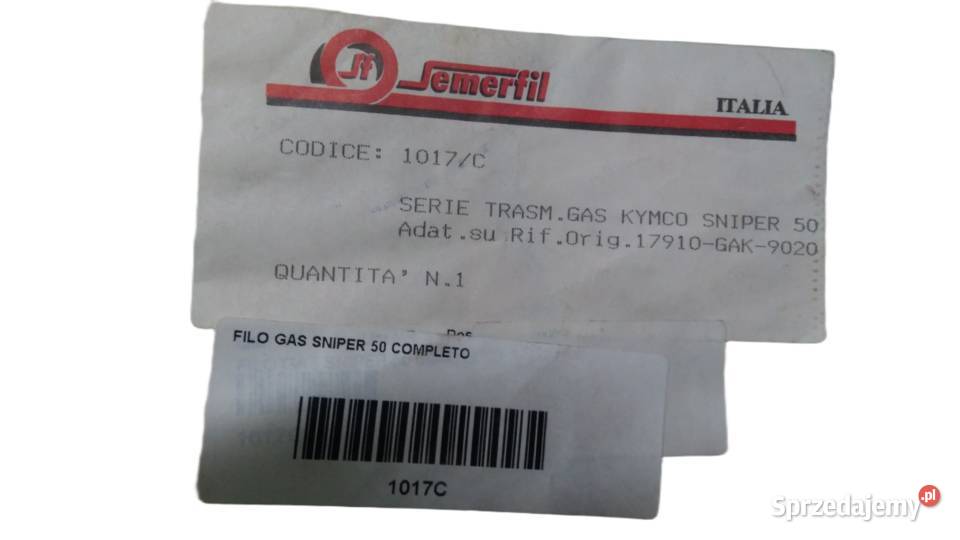 LINKA GAZU KOMPLET 3 SEMERFIL KYMCO SNIPER 50 Bielsk Podlaski