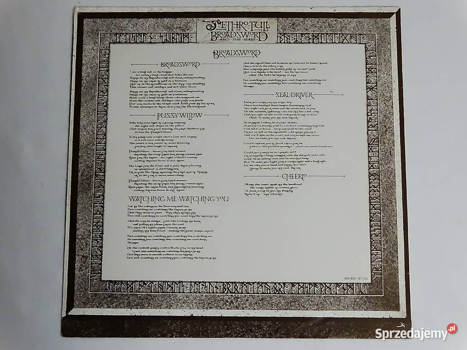 Jethro Tull The Broadsword And The Beast Vinyl