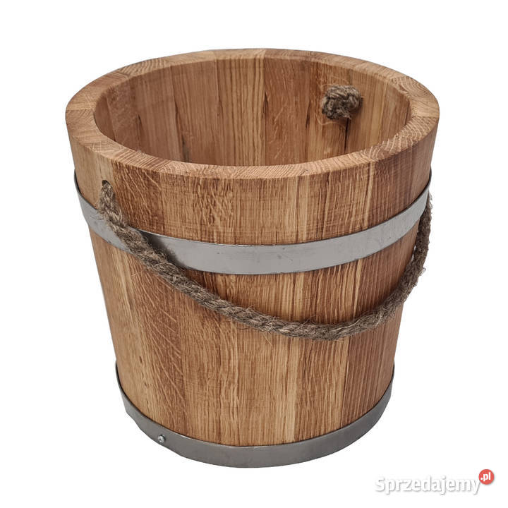 Wiadro ceber drewniany dębowy do sauny 10l