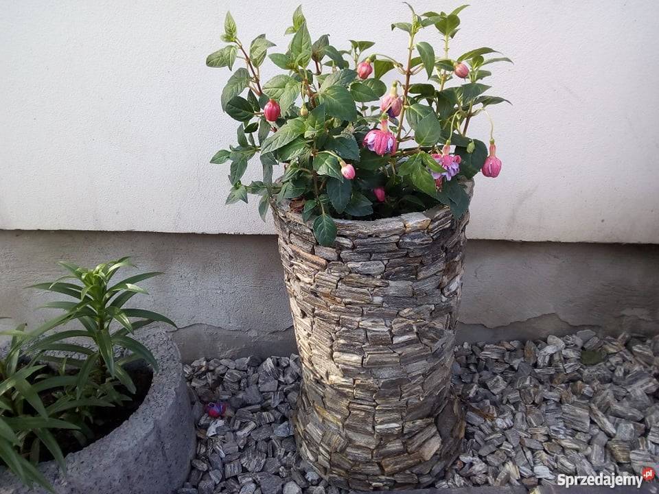 Donica z kamienia naturalnego do ogrodu kolumna sprzedam