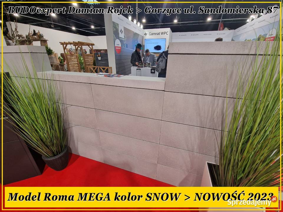 Nowoczesny bloczek na ogrodzenie Joniec ROMA Nisko