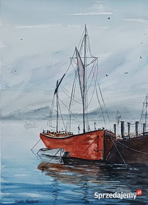 Akwarela Akwarelka Obraz pt Kei 31 x 23 Świnoujście