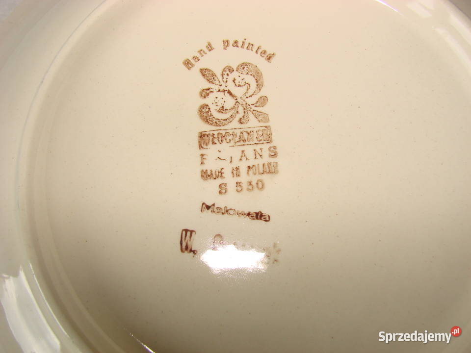 Włocławek fajansowy talerz dekoracyjny PRL