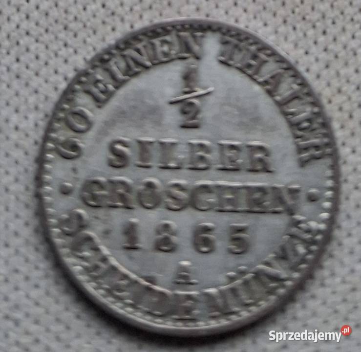 PRUSY12 SILBERGROSZA 1865 r A SREBRO Legionowo