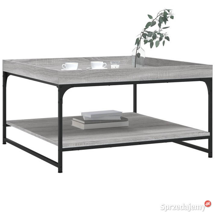 Stolik kawowy szary dąb sonoma 80x80x45 WM832816 mazowieckie