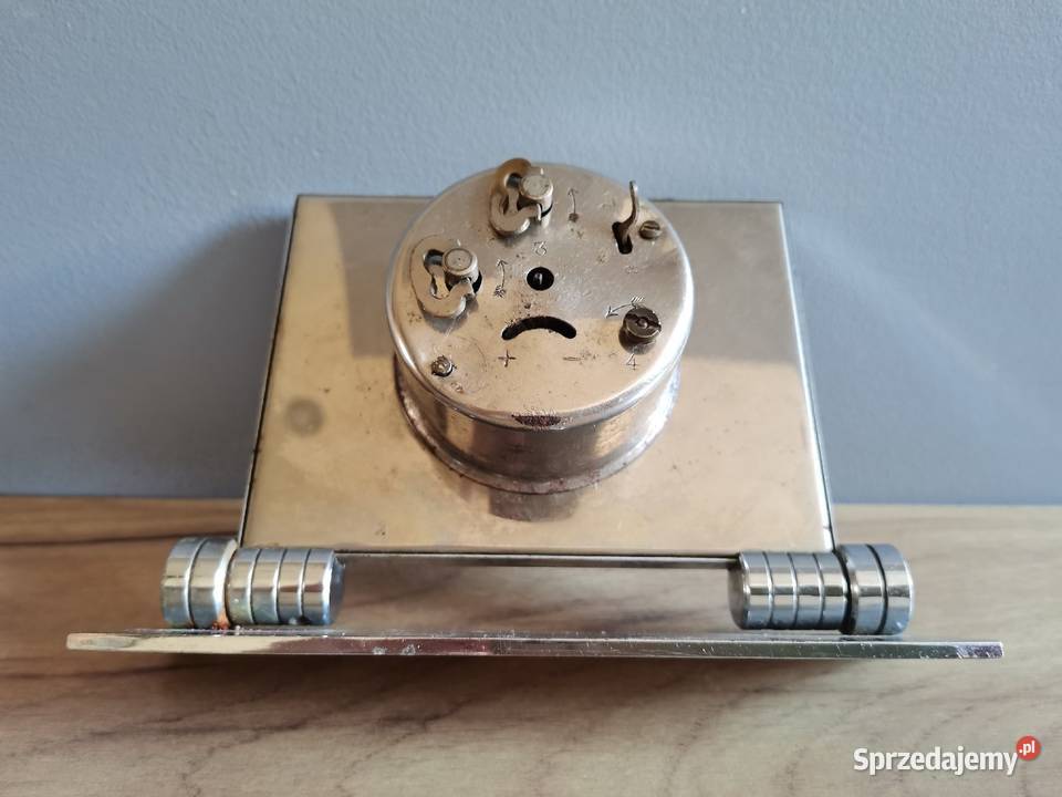Stary przedwojenny zegar budzik gabinetowy Art Antyki Katowice
