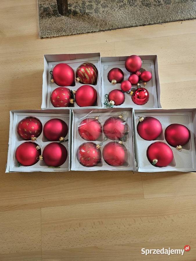 Bombki czerwone Boże Narodzenie Warszawa