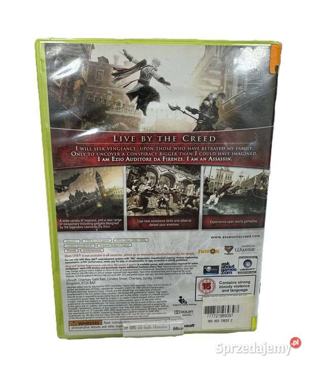 Gra Assasins Creed II Xbox 360 Elbląg sprzedam