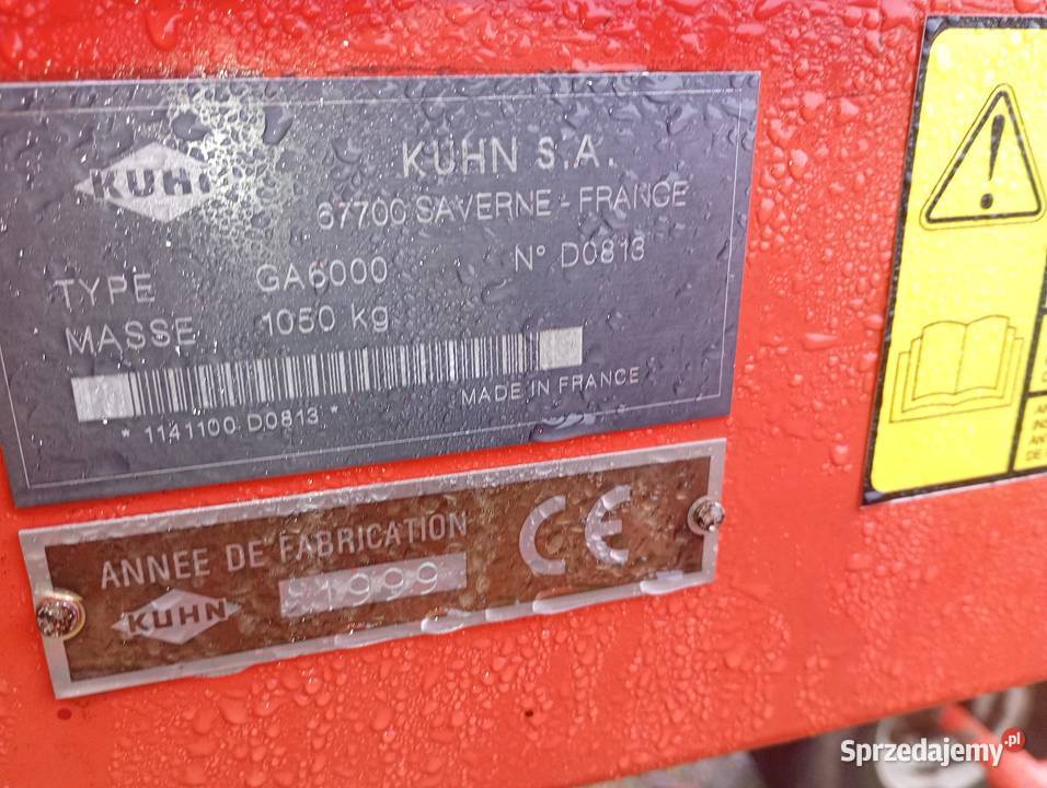 Zgrabiarka karuzelowa kuhn ga 6000 Okazja Łagów