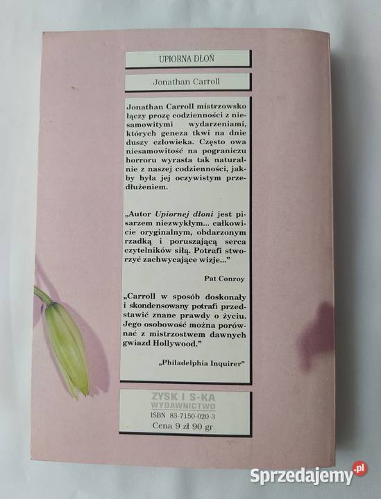 UPIORNA DŁOŃ Jonathan Carroll Książki i Podręczniki Hajnówka sprzedam