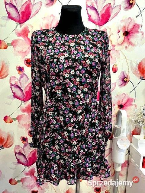 pullbear sukienka kwiaty floral nowa hit 38 Choszczno