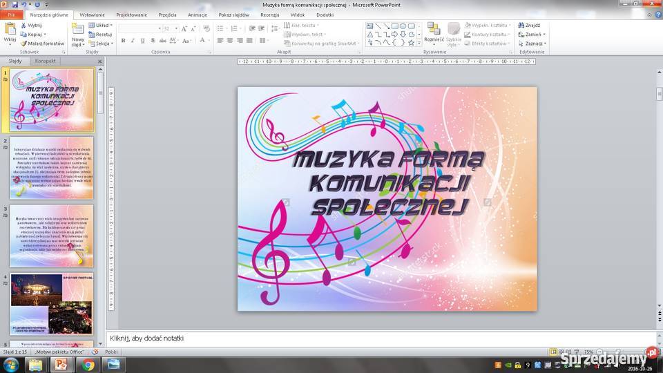 Prezentacje multimedialne PowerPoint ulotki sprzedam