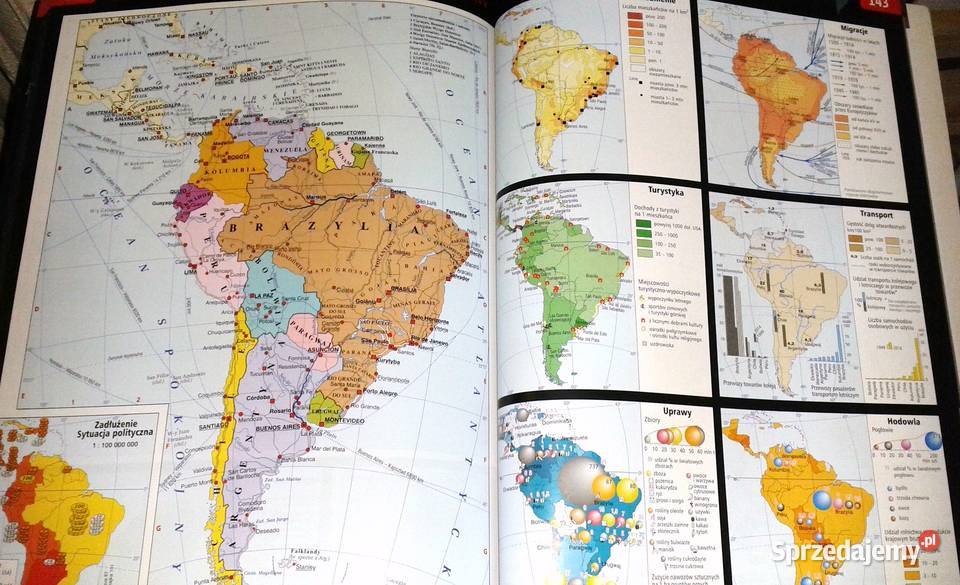 Szkolny atlas geograficzny Świat Polska ponad Chełm sprzedam