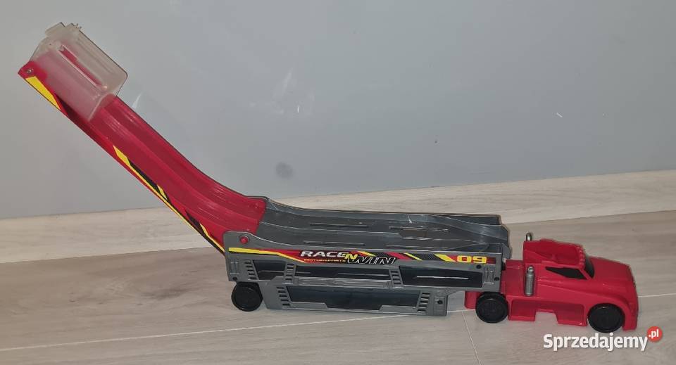 Auto laweta duża rozkładana czerwony Łódź