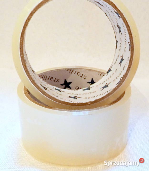 Taśma klejąca pakowa bezbarwna 40m Mocny