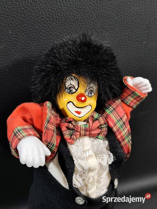 Porcelanowa Lalka Klaun Ruchoma Pozytywka łódzkie Poddębice sprzedam