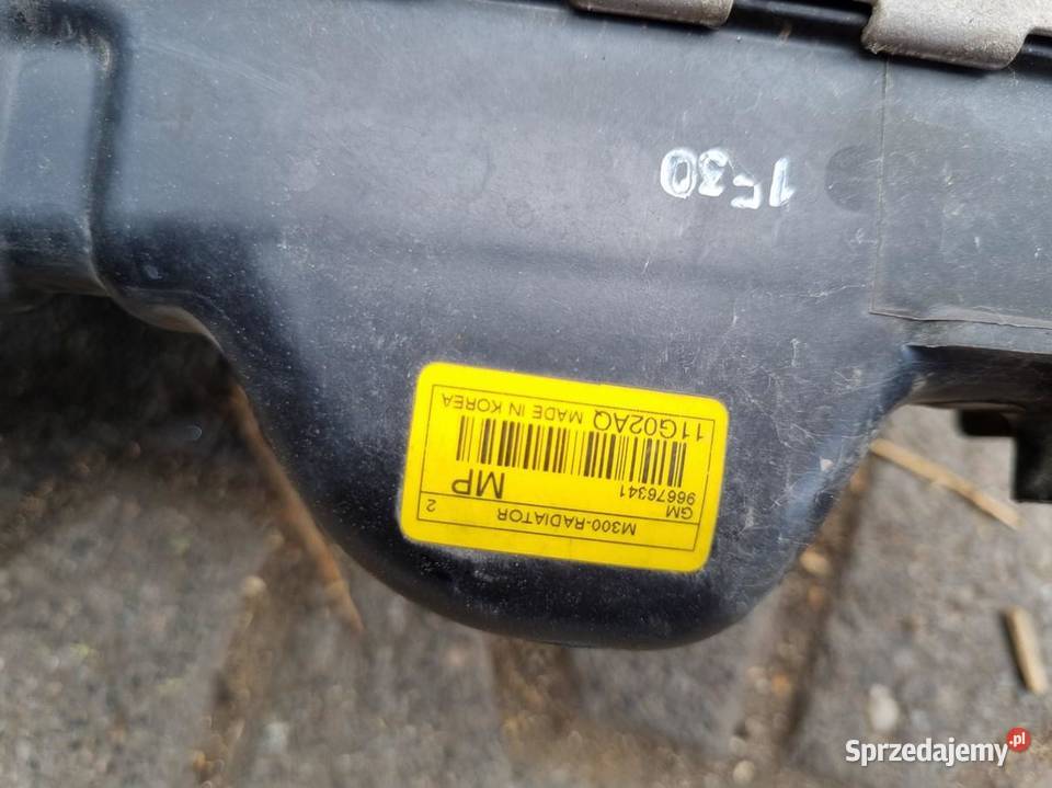 CHŁODNICA WODY WENTYLATOR SPARK M300 96676341 osobowe wielkopolskie
