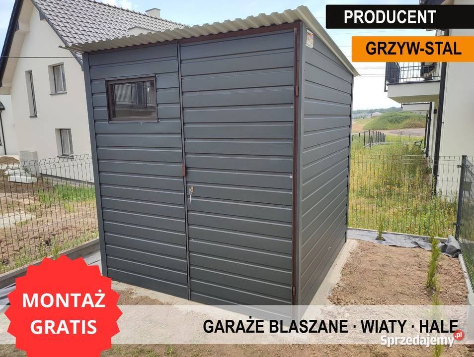 Garaż Blaszany Schowek ogrodowy Magazyn Domowy Ryglice