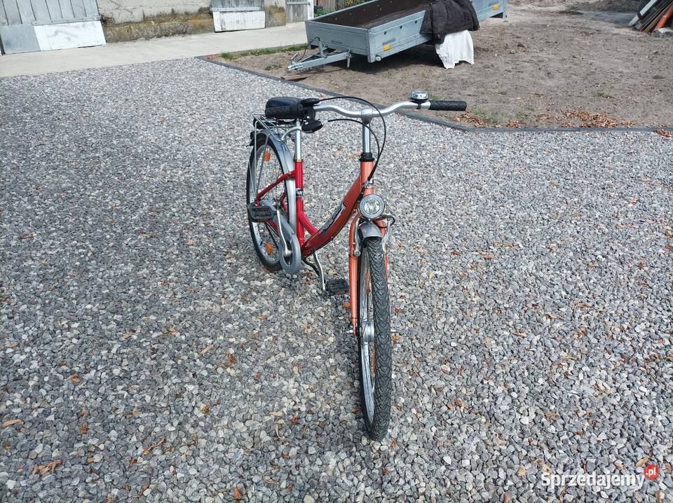 Rower damsko męski 26 koła LED oświetlenie3 Miejskie Czerwonka-Gozdów