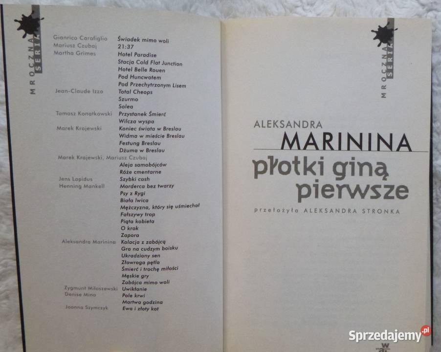 Płotki giną pierwsze Aleksandra Marinina Warszawa