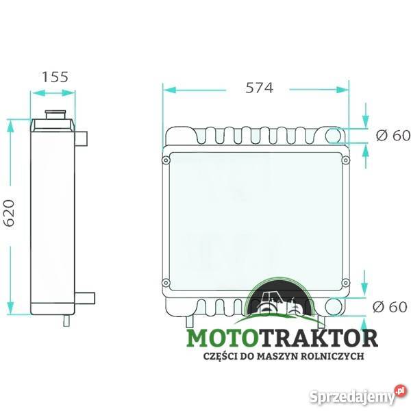 Chłodnica wody John Deere 6120 6220 6320 6420 Łążynek