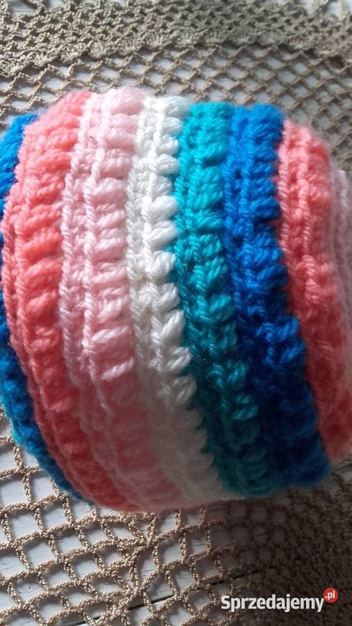 KOLOROWA WŁÓCZKOWA CZAPECZKA Piła sprzedam