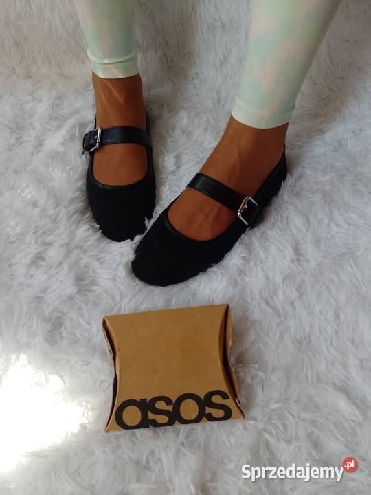 3738 ASOS Design Czarne baleriny biznesowe z Kraków