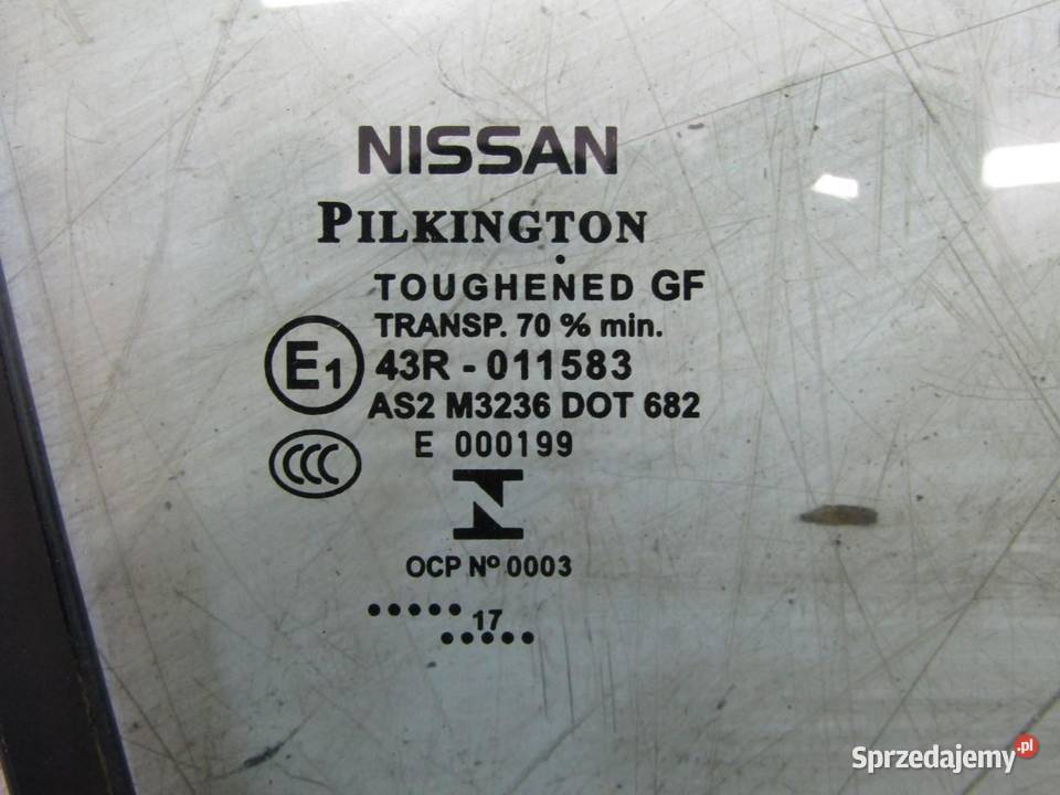 SZYBA KAROSERYJNA PRAWA PRZEDNIA NISSAN MICRA osobowe sprzedam