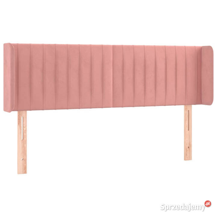 Zagłówek uszak różowy 147x16x7888 aksamit Warszawa