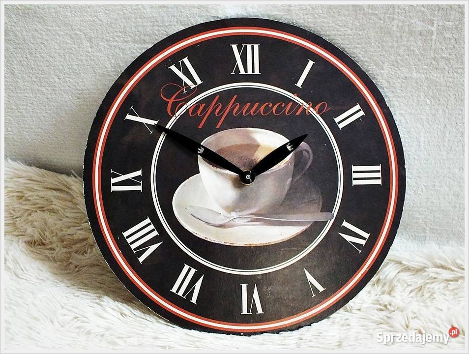 Zegar ścienny filiżanka Cappucino do kuchni Dom i Ogród Żary
