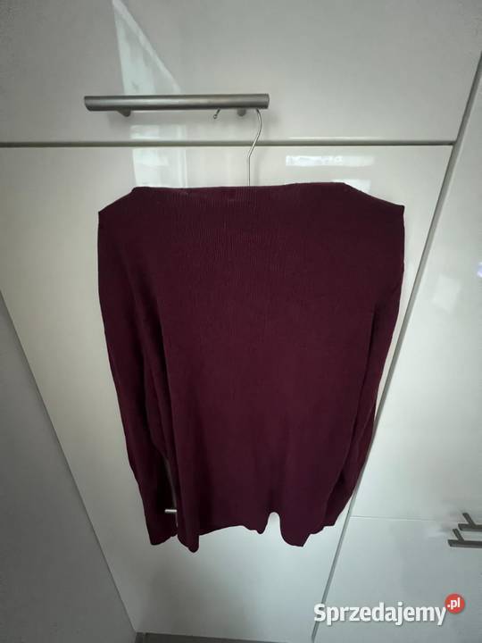 Uroczy bordowy sweterek Pasin ML czerwony Gdańsk