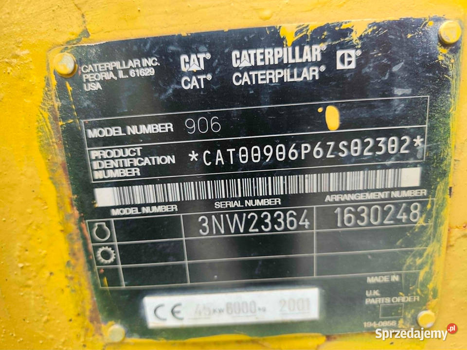 Ładowarka kołowa CAT 906 łyżka krokodyl widły Strzyżew