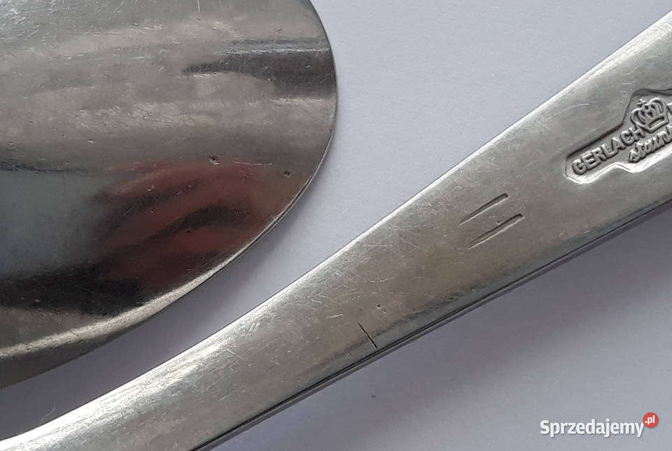 Łyżki obiadowe 3 KASZUBSKI Gerlach sztućce PRL Dąbrowa Górnicza