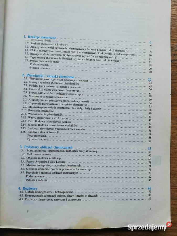 Podstawy chemii Chemia nieorganiczna Tadeusz Kraków sprzedam