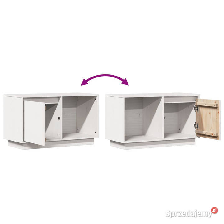 Szafka pod telewizor biała 74x35x44 lite drewno Warszawa