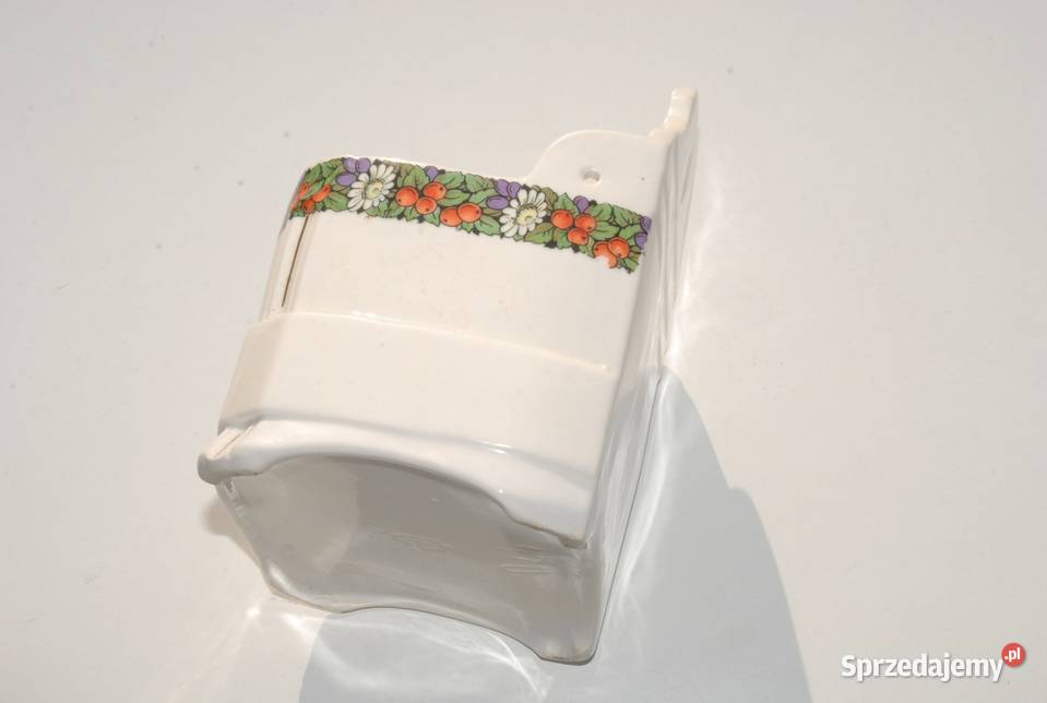 Stary porcelanowy pojemnik na mąkę antyk unikat śląskie