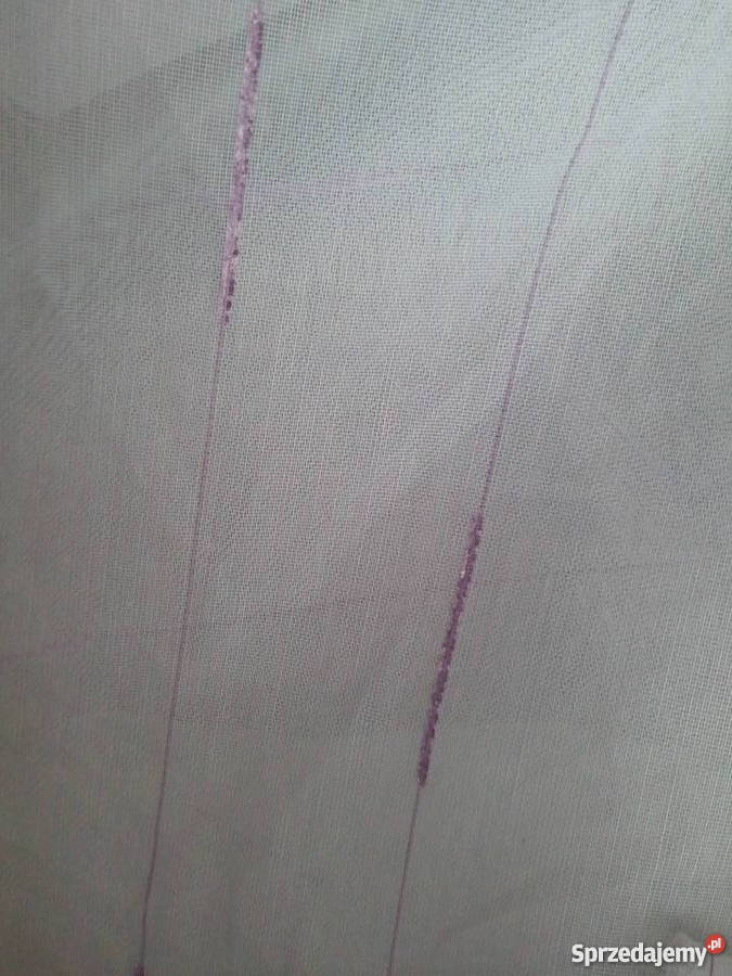 Firanafiranka w prążki czerwone wrzosowe wys300 biały Radom