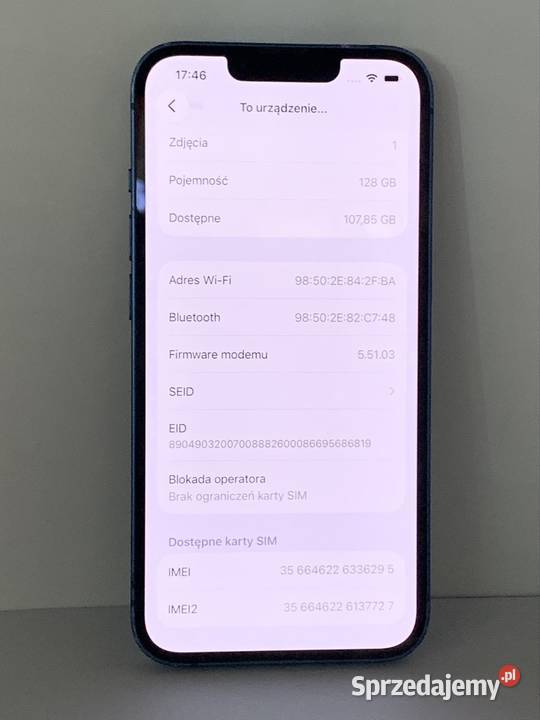 Apple iPhone 13 128GB Niebieski Telefony i Akcesoria Kalisz