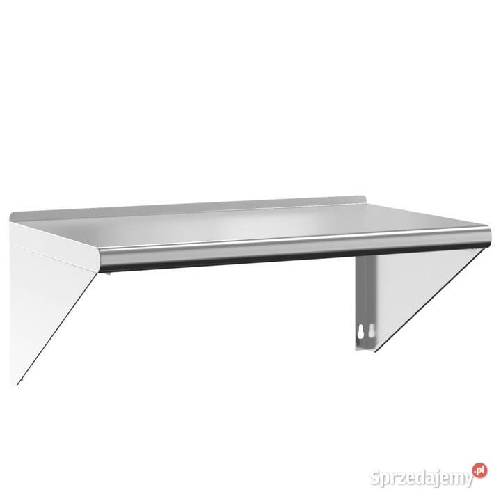 Półka ścienna 75x45x31 srebrna stal nierdzewna