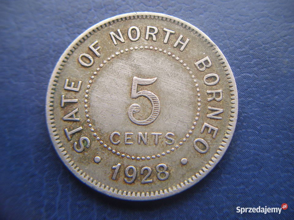 Stare monety 5 cent 1928 Borneo Numizmatyka Lesko