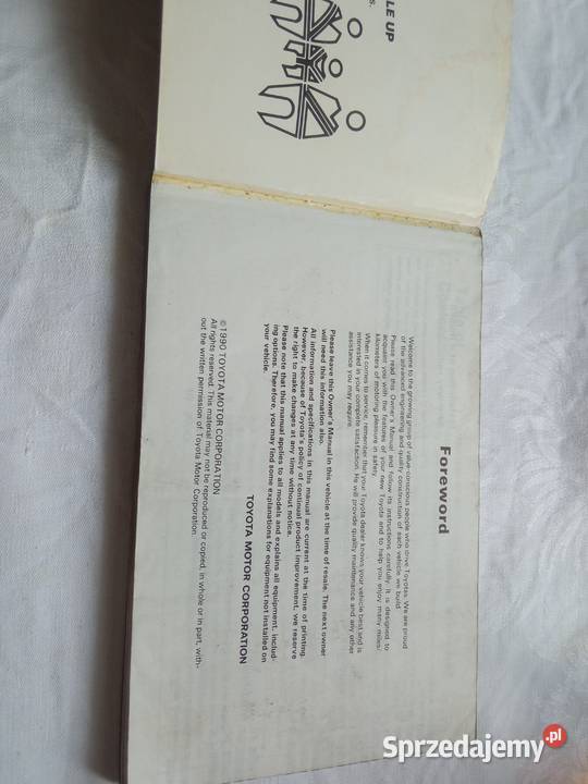 Instrukcja obsługi Toyota Camry all trac 4wd technika, nauki techniczne zachodniopomorskie Szczecin