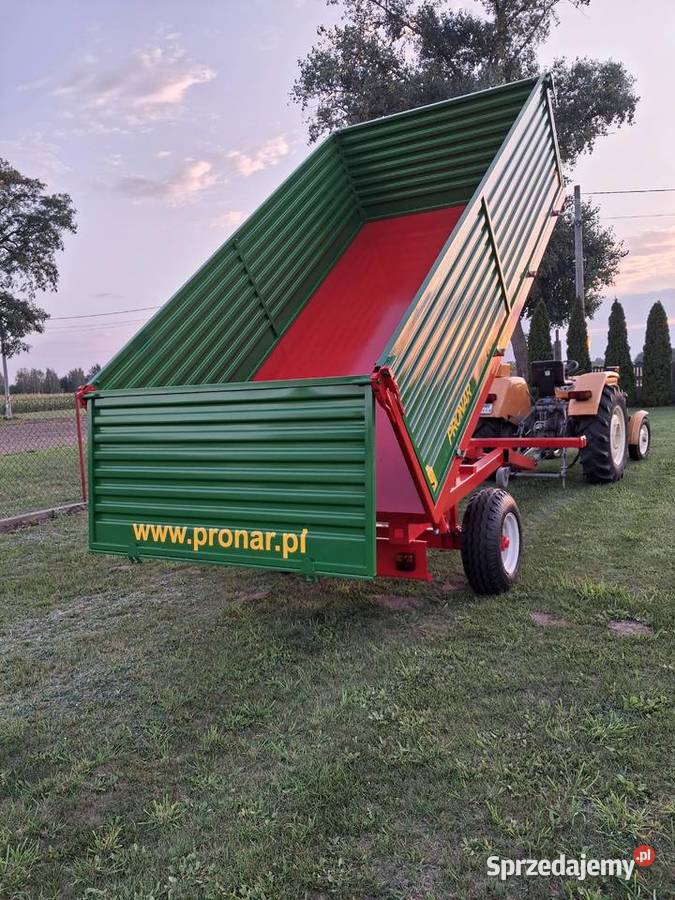 Przyczepa wywrotka jednoosiowa koper trzy strony Węgrów