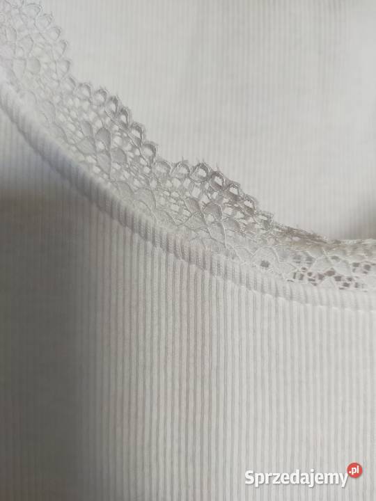 Biały top z koronką rozmiar M Łódź