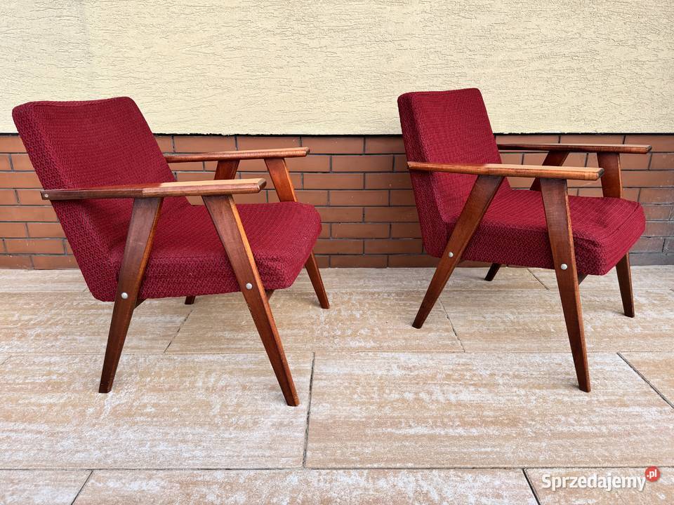 Fotel PRL lisek vintage art deco retro nie