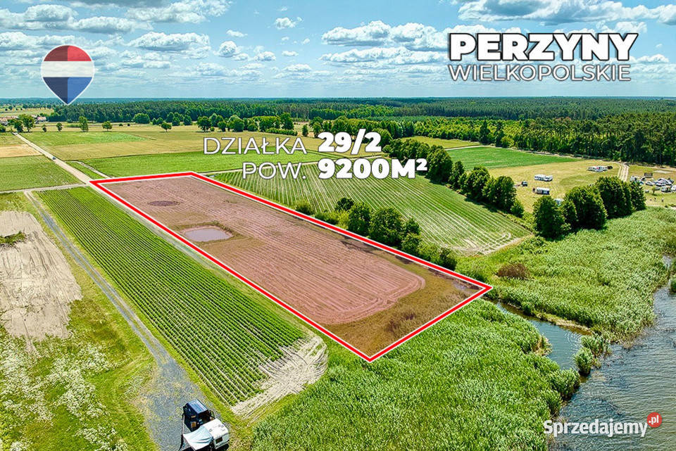 Działka inwestycyjna Jeziorem Zbąszyńskim Perzyny