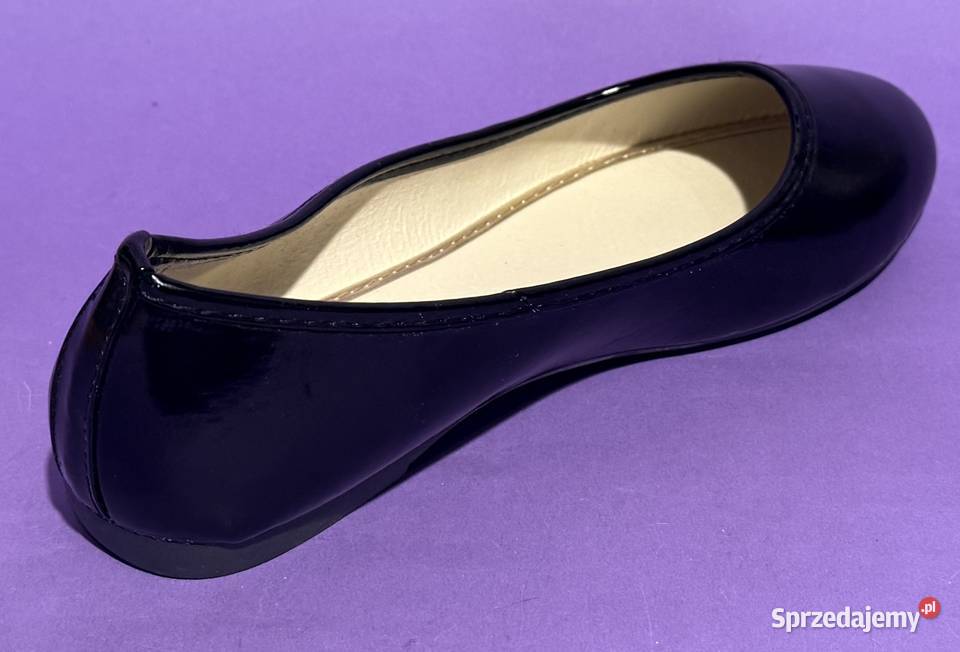Czarne lakierowane baleriny rozmiar 36 mazowieckie Żyrardów
