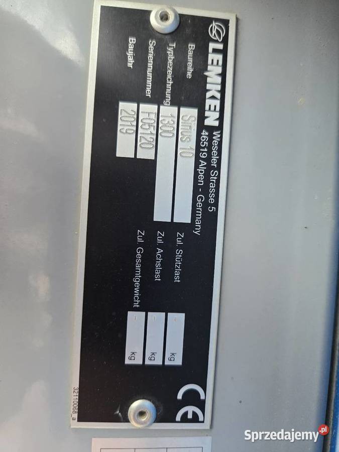 Lemken Sirius GPS 101300 Opryskiwacz Zawieszany Zawieszane podlaskie Szołtany