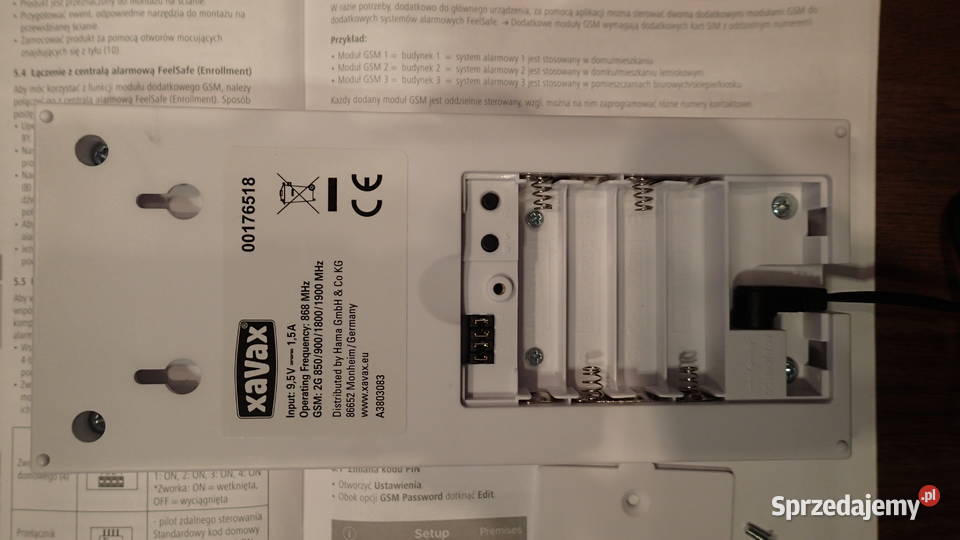 SYSTEM ALARMOWY moduł GSM marki XAVAX Sosnowiec