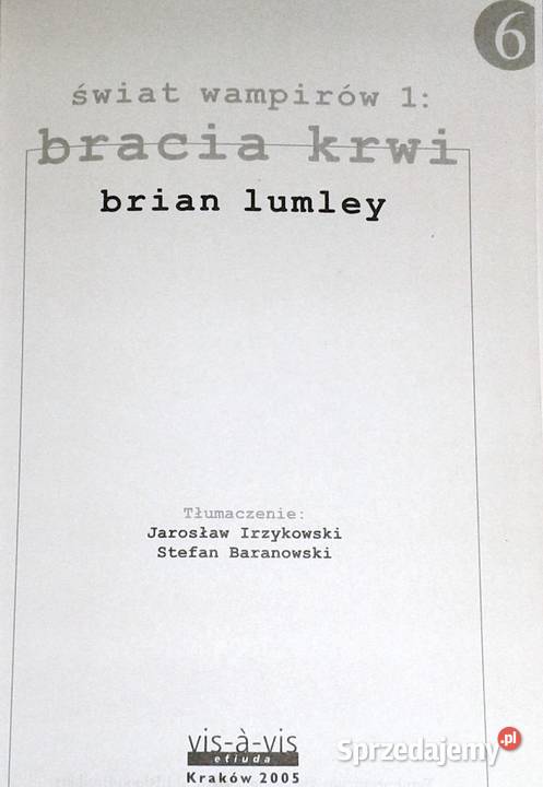 Bracia krwi Nekroskop Tom 6 Brian Lumley miękka Chełm