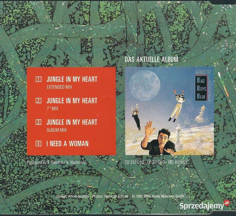 Maxi CD Bad Boys Blue Jungle In My Heart 1991 Brwinów